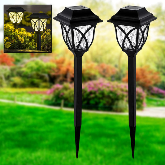 Solar garden light on stake