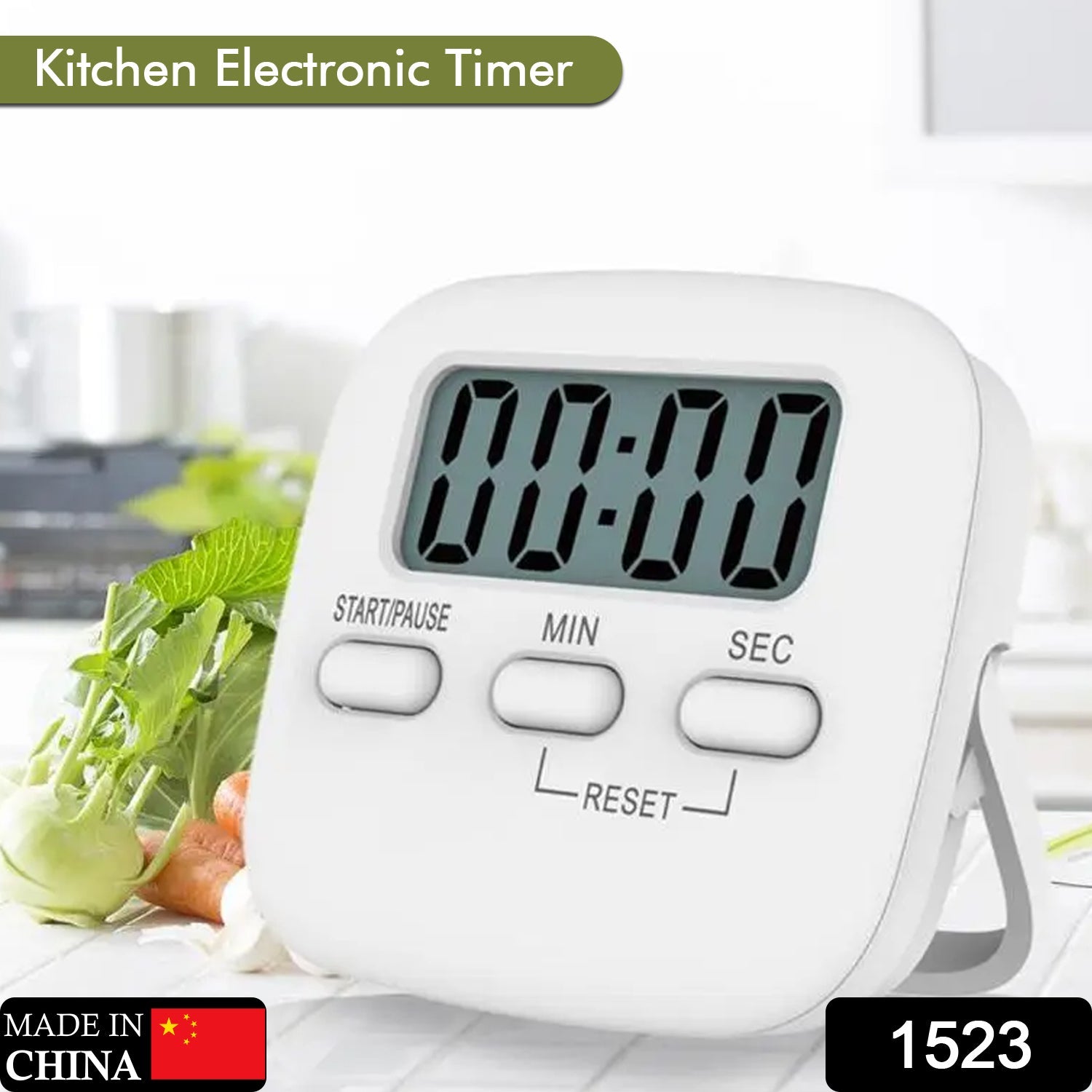 Kitchen timer with magnetic stand