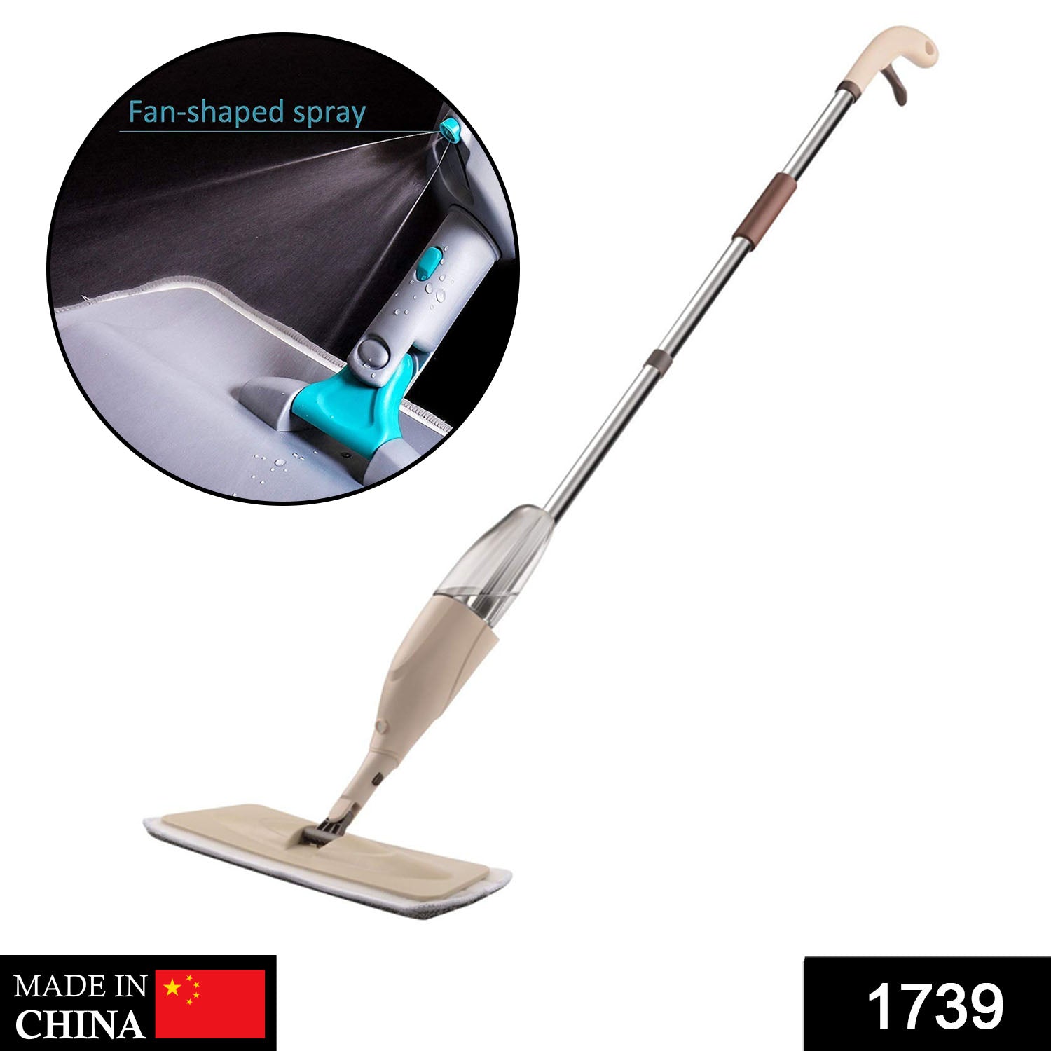 Spray mop with removable cleaning pad