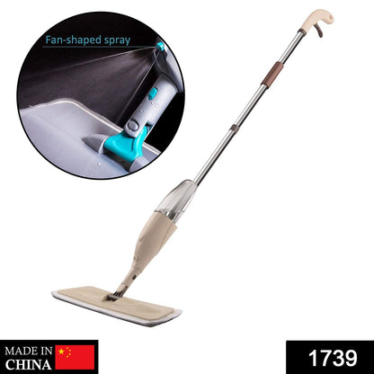 Spray mop with removable cleaning pad