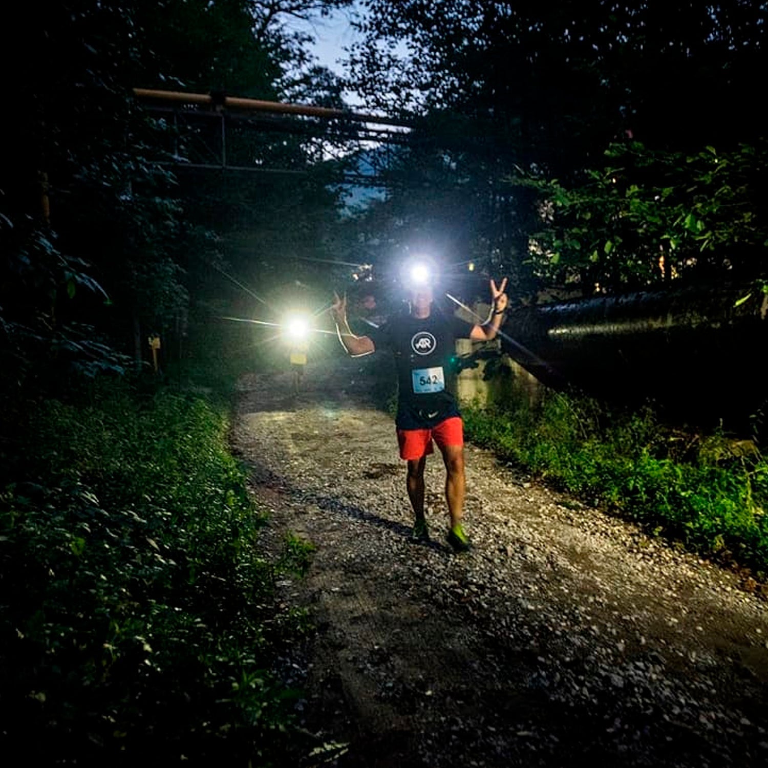 LED headlamp for trekking and cycling