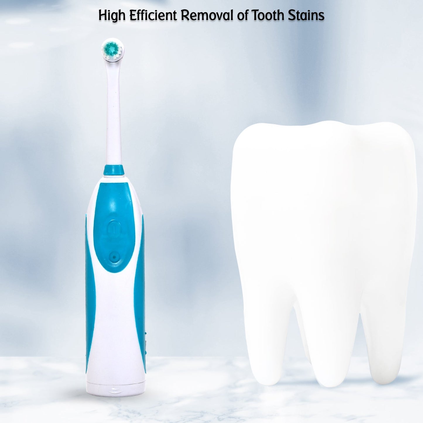 Side view of battery-operated electric toothbrush for effective cleaning.