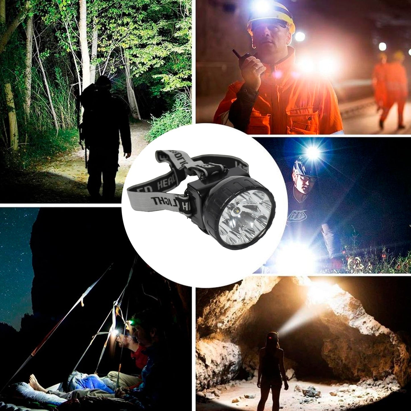 Rechargeable headlamp for outdoor activities