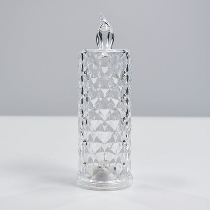 Rose-shaped crystal candles for home decoration.