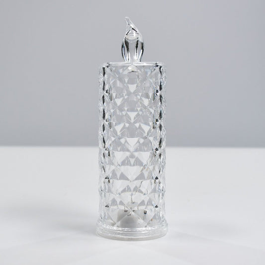 Rose-shaped crystal candles for home decoration.