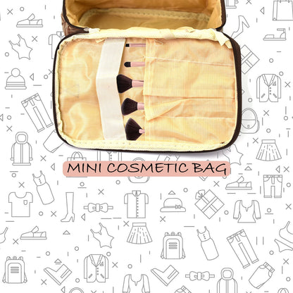 Portable makeup organizer for storing beauty products.