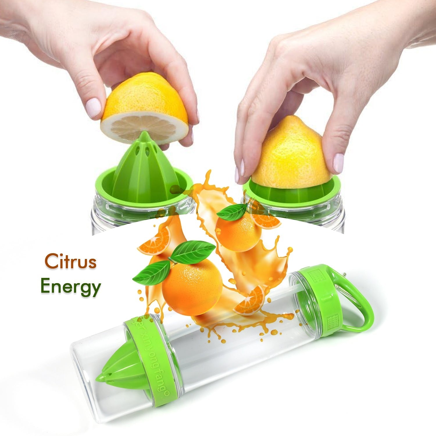 Juice maker bottle with citrus infuser