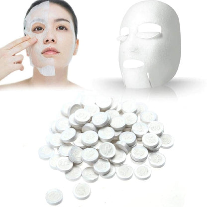 Compressed facial mask tablets