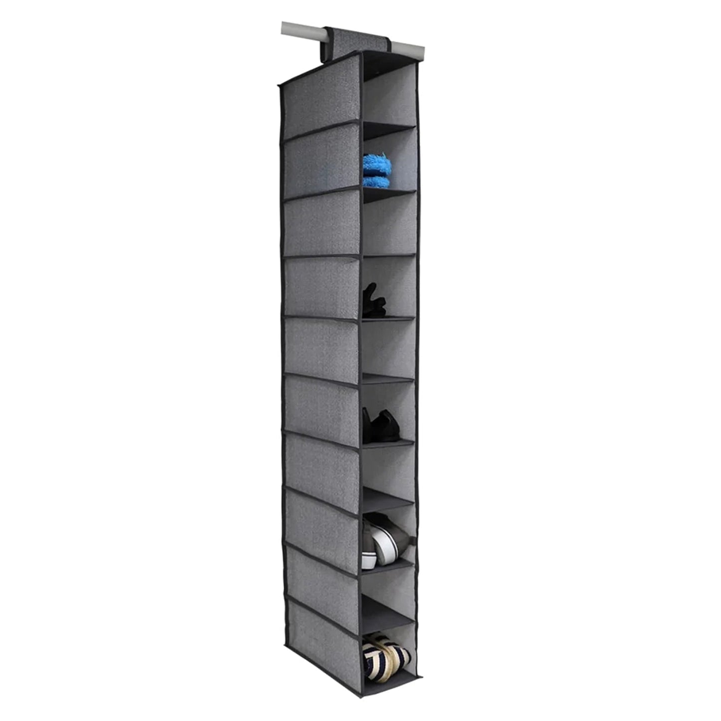 10-tier collapsible storage organizer, front view