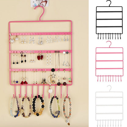 Wall-mounted earring organizer with holes