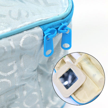 Travel-friendly makeup bag with various compartments