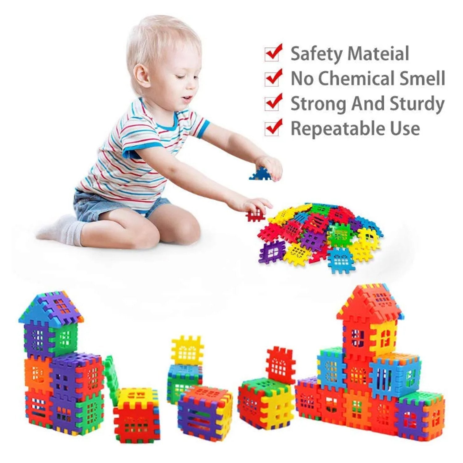 176-piece block toy set, kids' building blocks