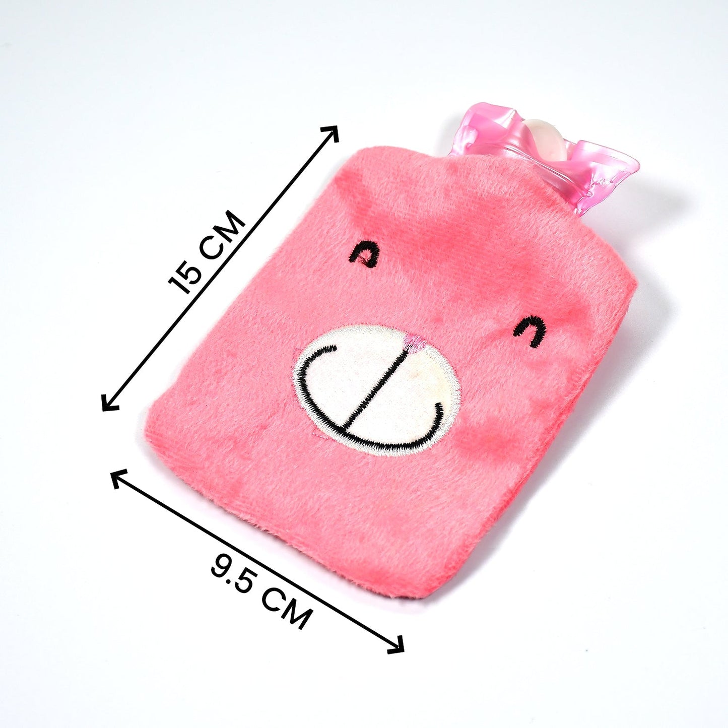 Pink small hot water bag for pain relief and warmth