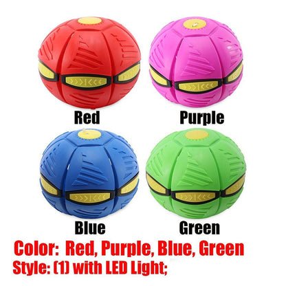 LED light flat throw disc for active play