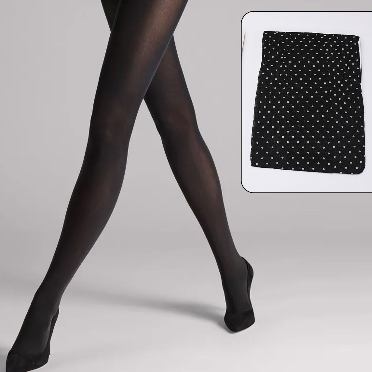 White stocking with dot design