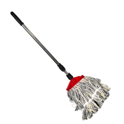 Floor cleaning mop with flat microfiber head