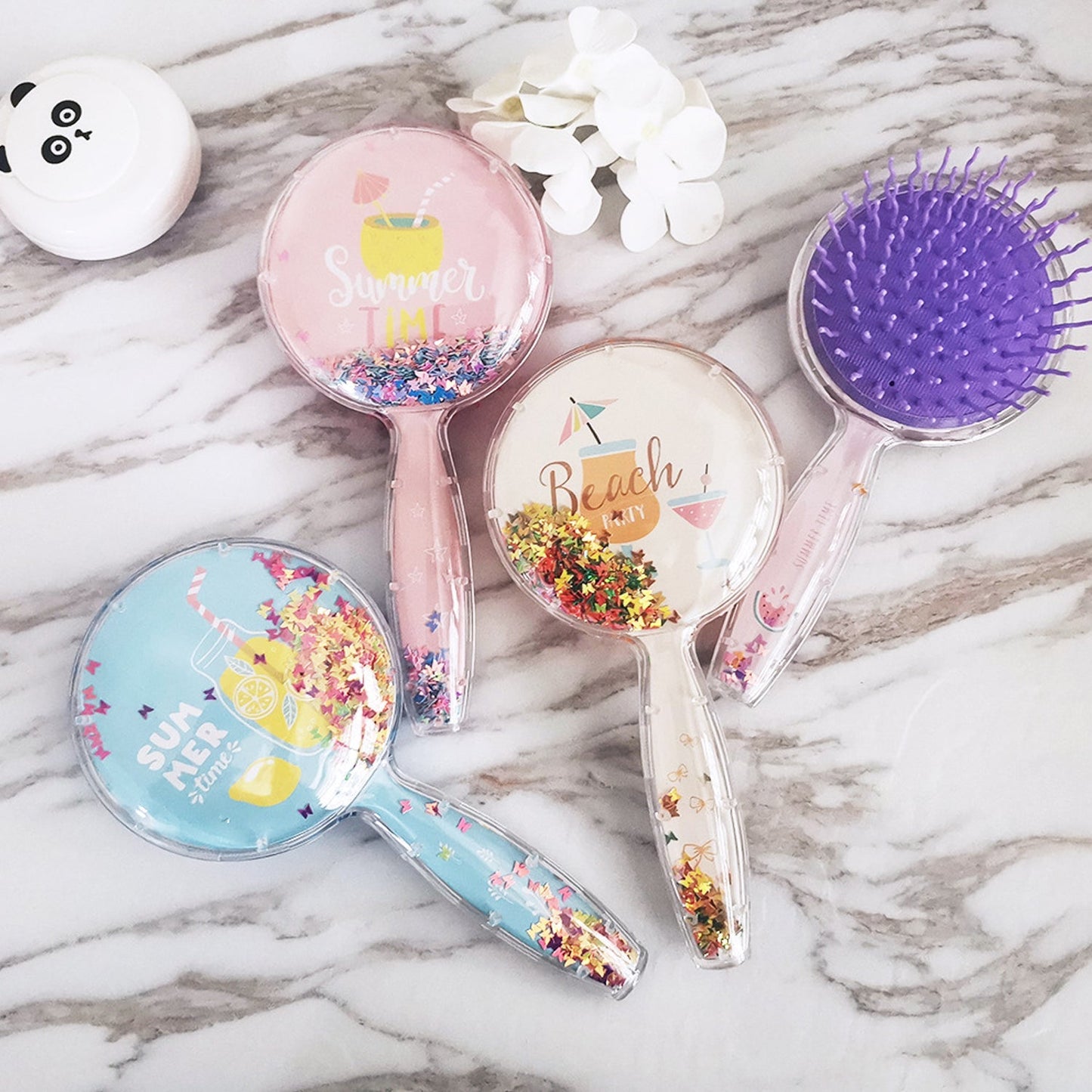 Kids hairbrush with soft bristles