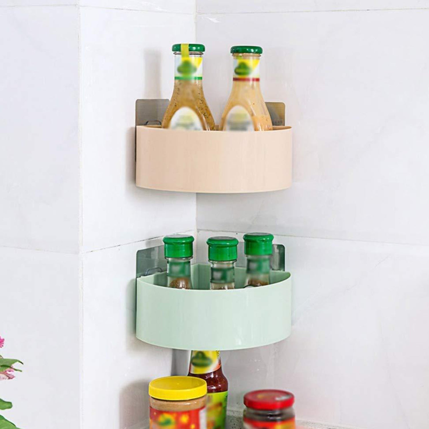 Compact bathroom storage rack