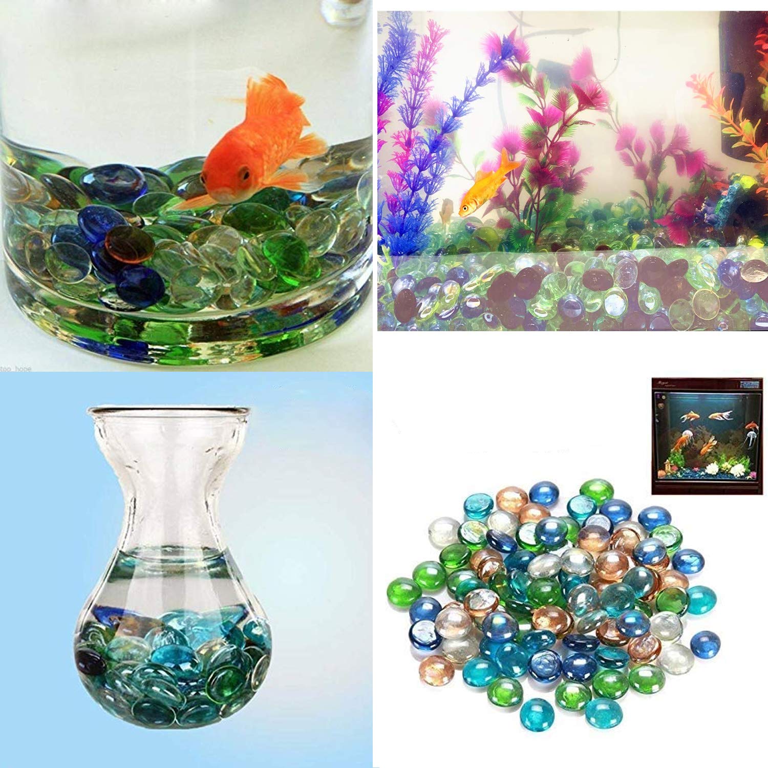 Attractive flat round glass pebbles for decoration