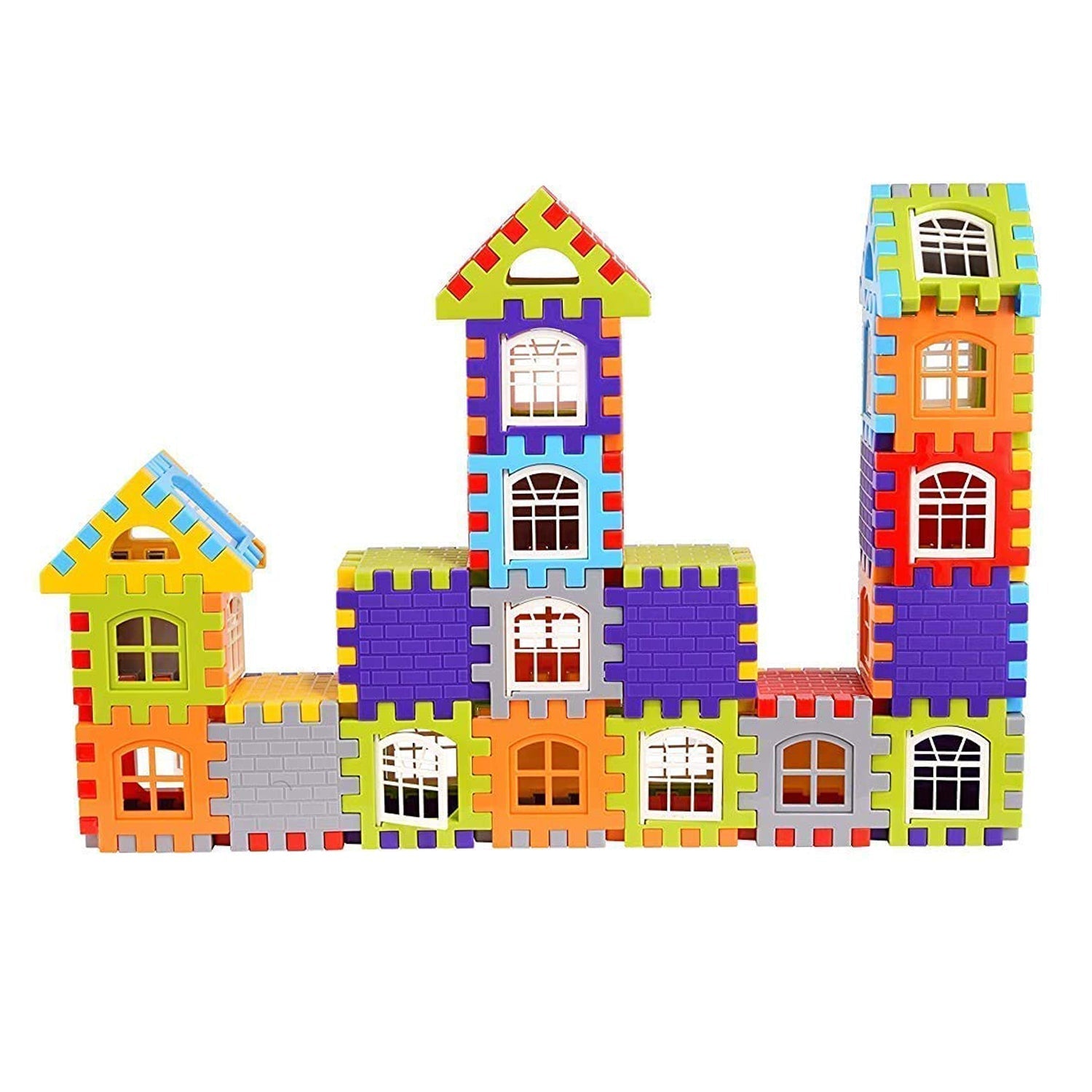 Building blocks set, 176 pieces, various colors