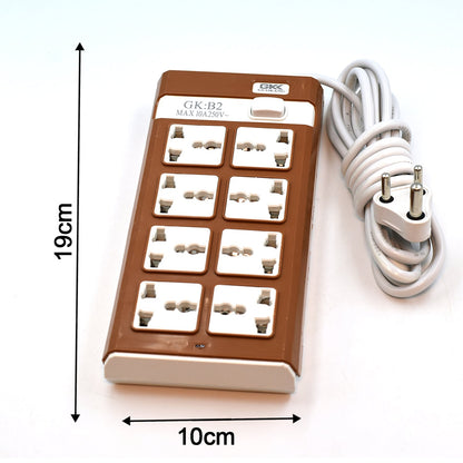 8-way extension board with indicator lights.