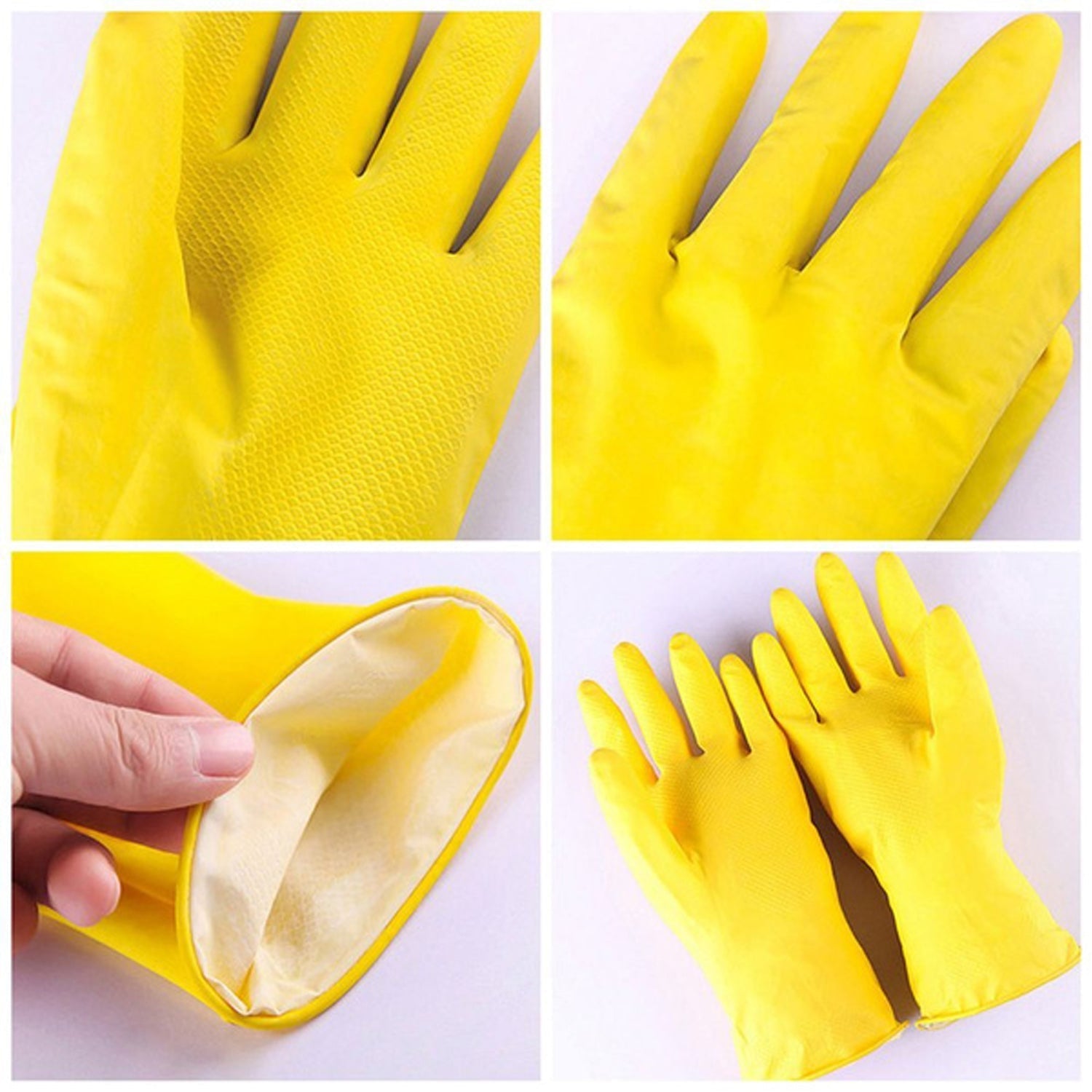 Reusable rubber gloves for effective cleaning