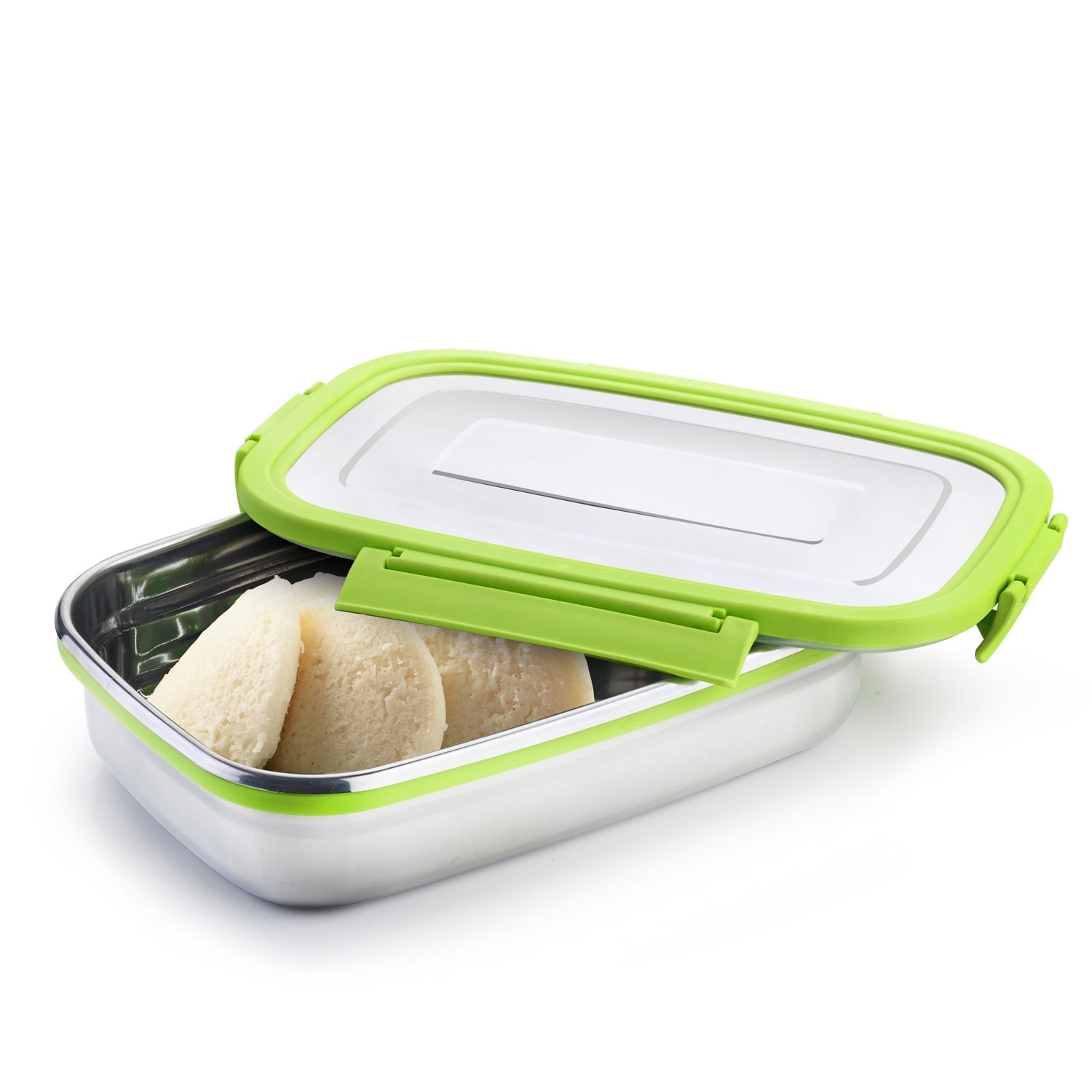 Multi-compartment stainless steel lunch box for kids and adults