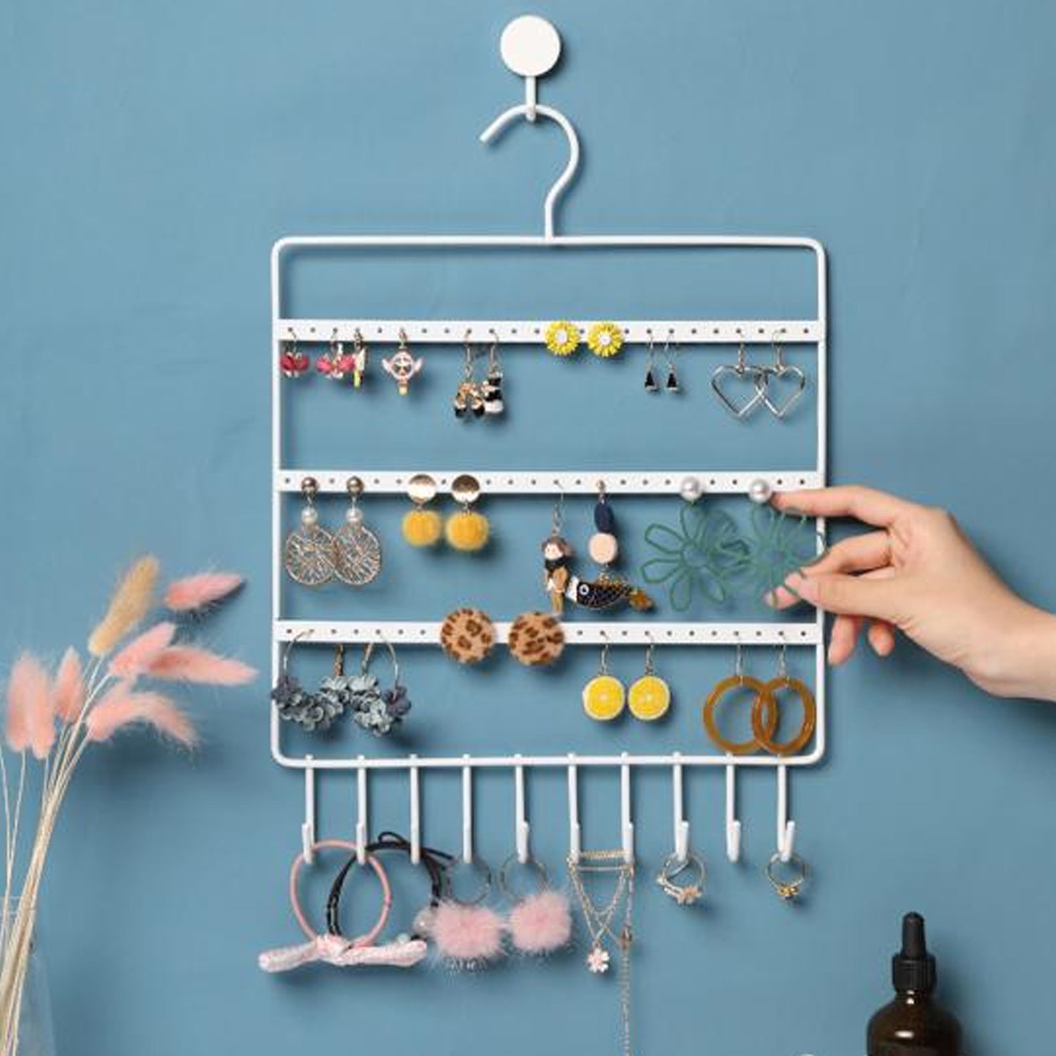 66-hole earring hanger with hooks