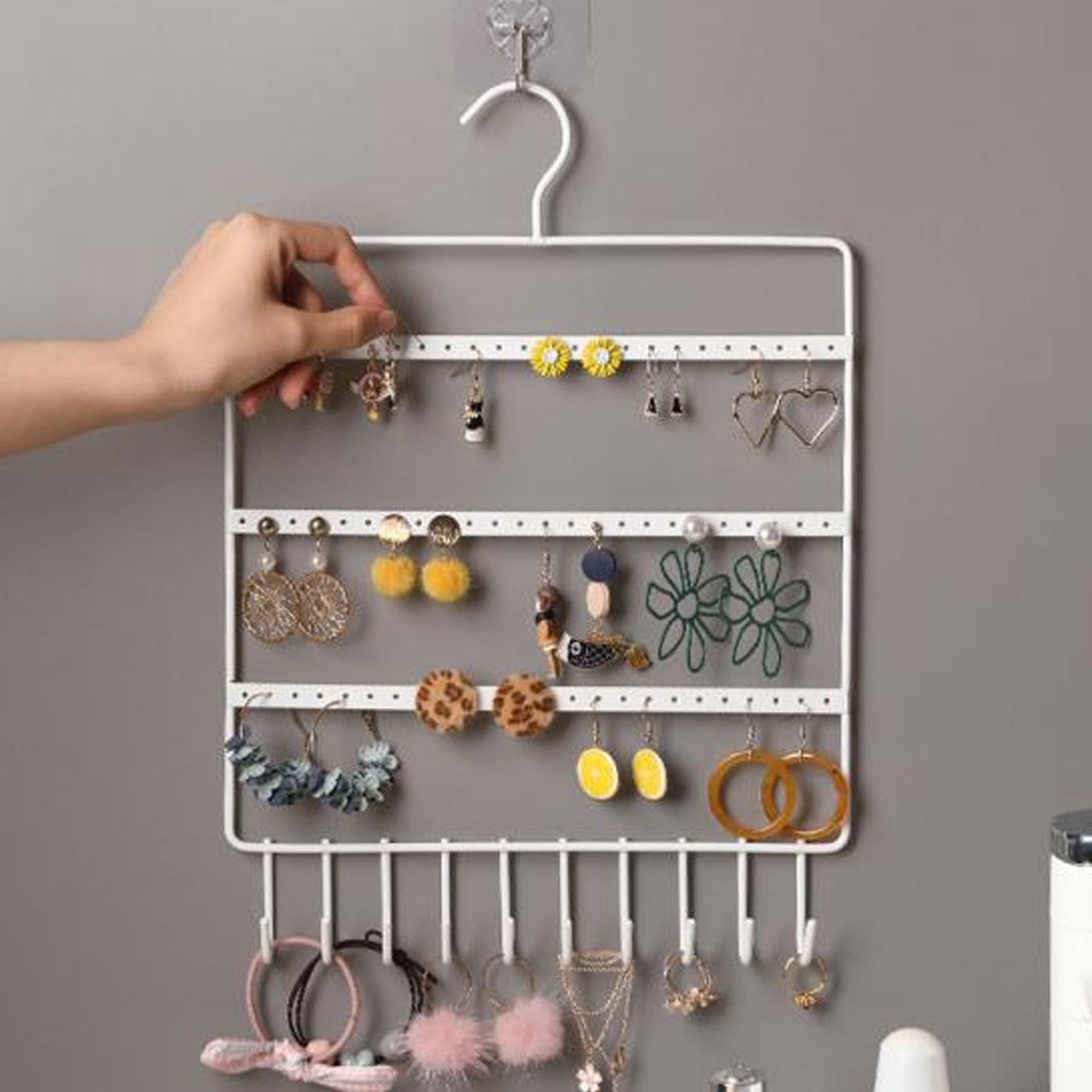 Tangle-free earring display rack