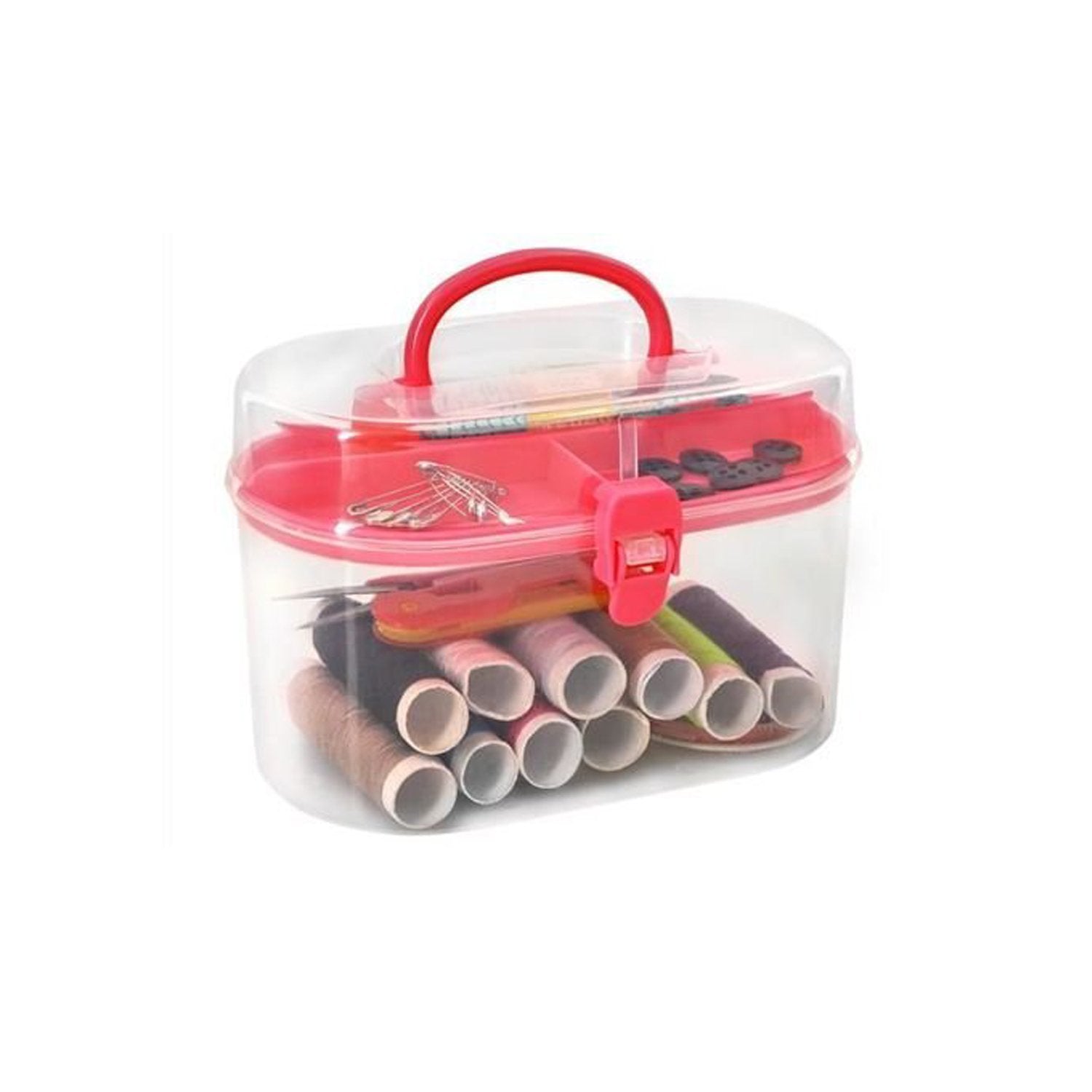 Handy sewing kit for travel with compact design, includes thread, needles, and more