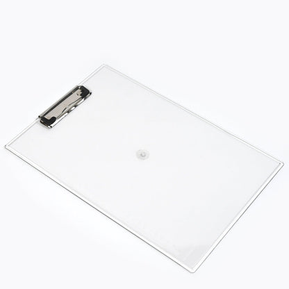 Transparent exam pad with measuring side