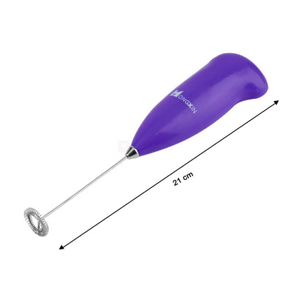 Hand blender with multiple blending attachments.