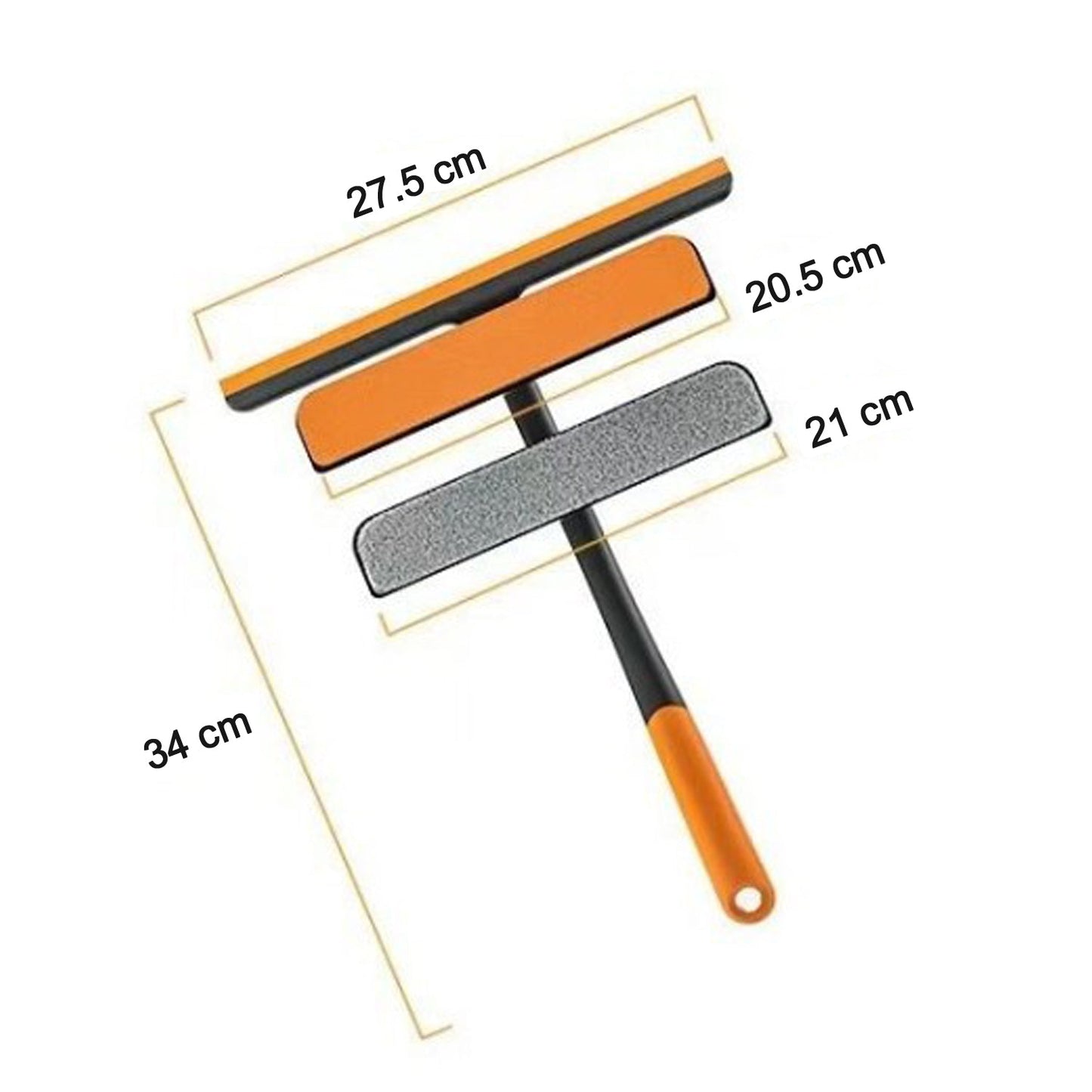 Rotatable cleaning brush with multi-functional design, showing use on different surfaces.