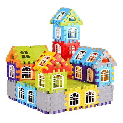 Large set of house blocks for kids, 176 pieces