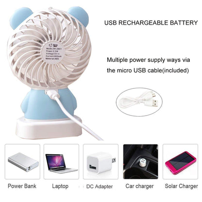 Compact fan with LED light