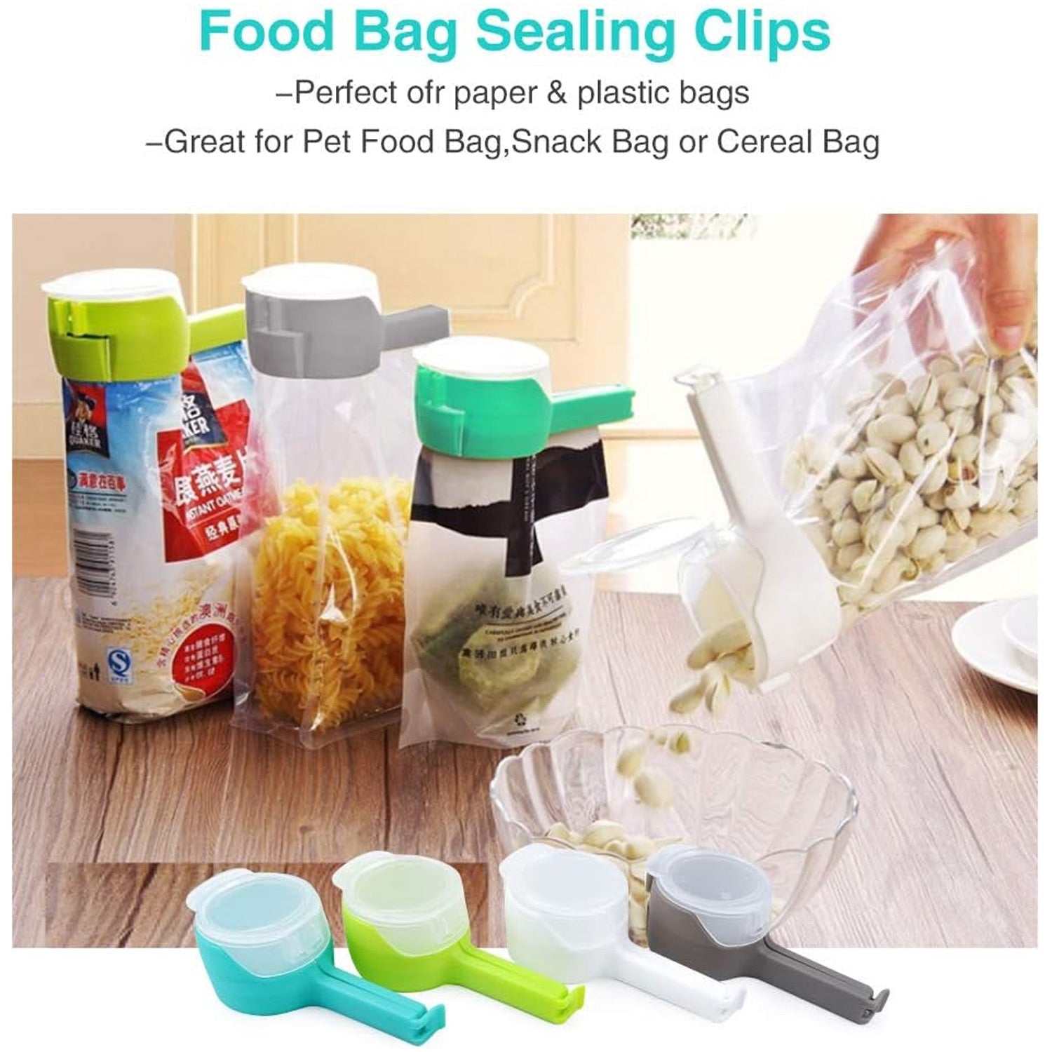 Portable seal pour food storage bag