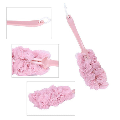 Long handle loofah back scrubber