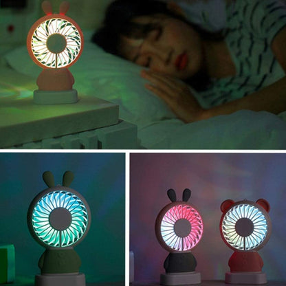 Portable fan with color-changing LED