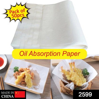 Cooking paper sheets for oil absorption, kitchen essentials