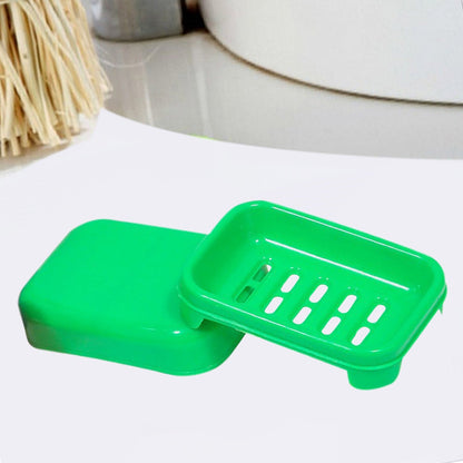 Covered soap case, designed for easy storage and hygiene in the bathroom.