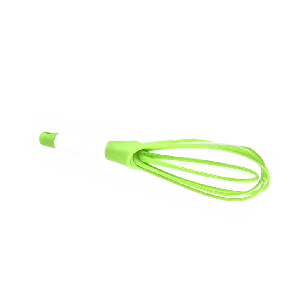 Plastic whisk mixer for milk, coffee, eggs, and juice, with a balloon shape.