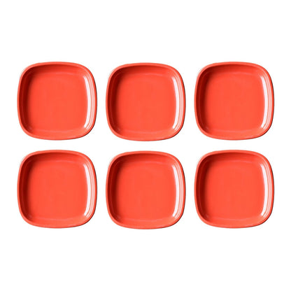 Durable microwave-safe square quarter plates, set of 6.