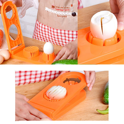 Compact egg cutter and slicer with segment features