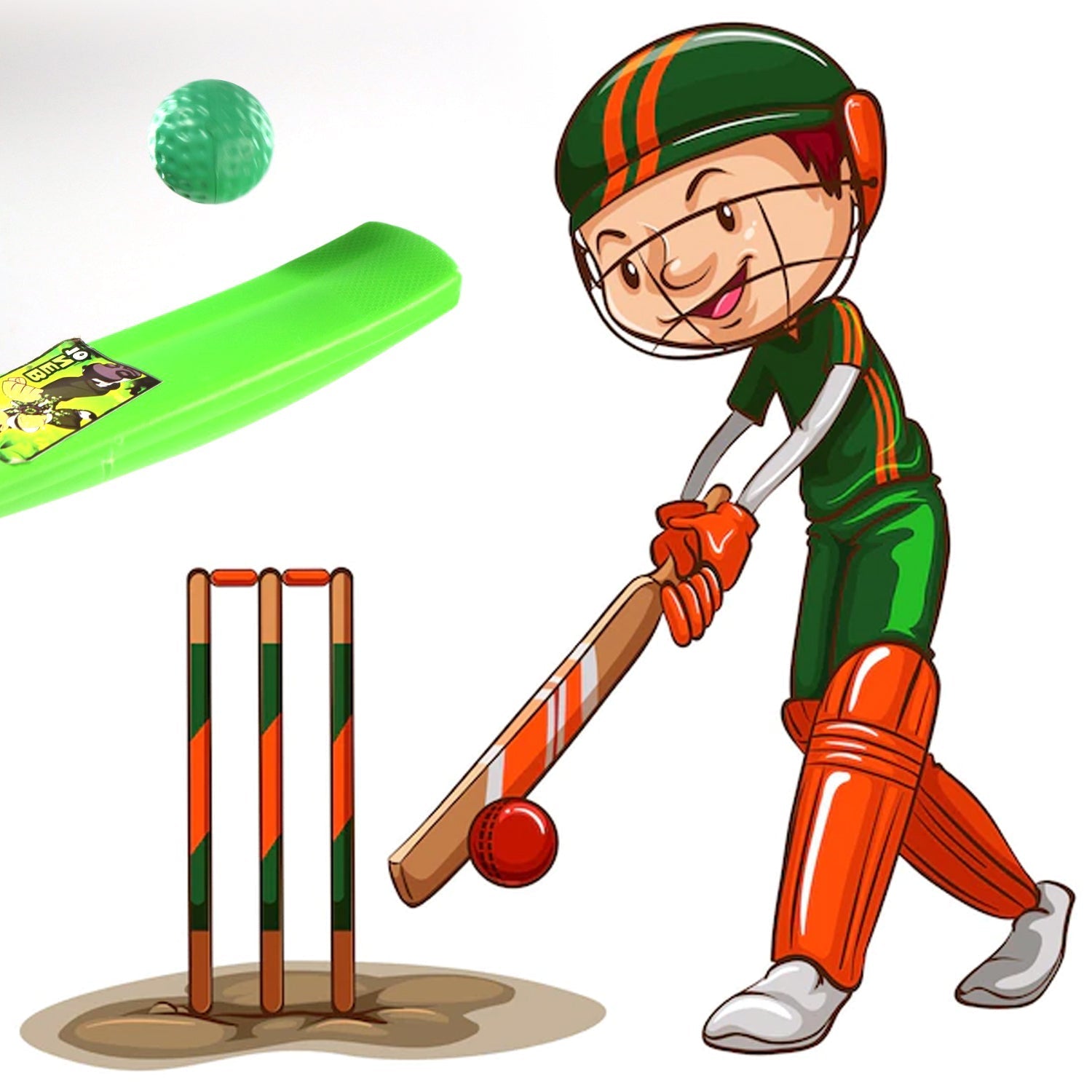 Plastic cricket toy set for children