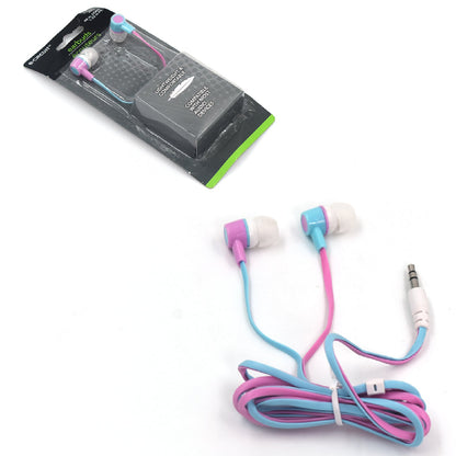 Assorted color earphones with unique shapes