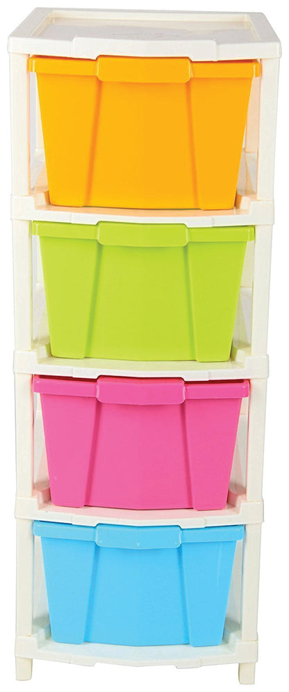 Versatile 4-layer storage box, ideal for organizing drawers or shelves.