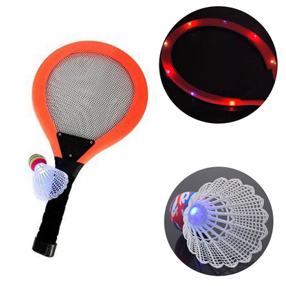 LED light badminton rackets and shuttlecocks