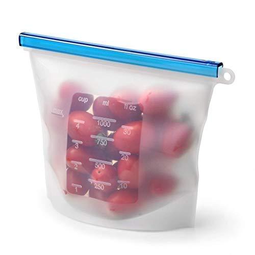 1-liter reusable silicone food storage bag