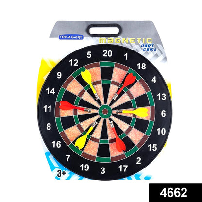 Portable magnetic dartboard with included darts for easy play