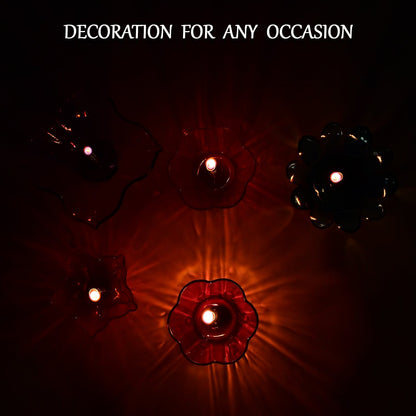 Collection of 12 diya cups with a magical reflection design